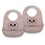 Nuuroo Alfie siliconen korte slabbetje 2-pack met print