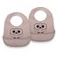Nuuroo Alfie Silikon-Lätzchen mit Print - 2er-Set - Woodrose