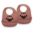 Nuuroo Alfie siliconen korte slabbetje 2-pack met print