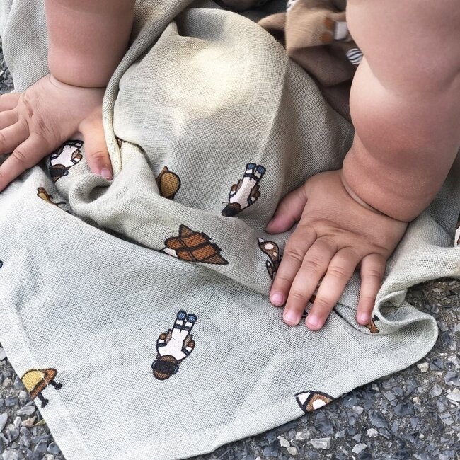 Nuuroo Barri Muslin Swaddle - Light Green - Space