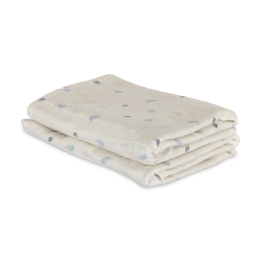 Nuuroo Bamboe mousseline doeken (2 st.) – Ocean