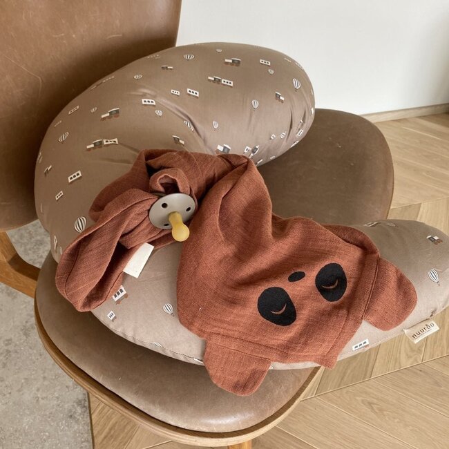 Nuuroo Bjørk Muslin Cloths - 2-Pack - Panda - Caramel Café
