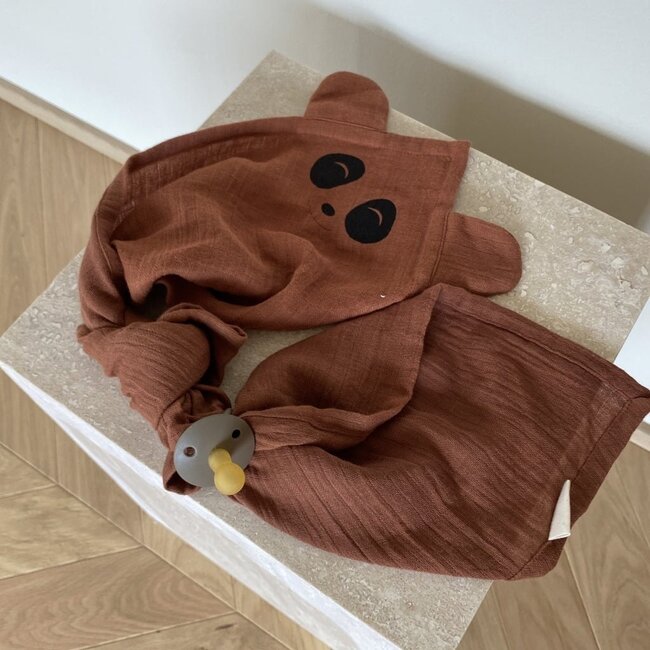 Nuuroo Bjørk Muslin Cloths - 2-Pack - Panda - Caramel Café