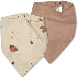 Nuuroo Villads slabbetje 2-pack-eenhoorn/rose dust