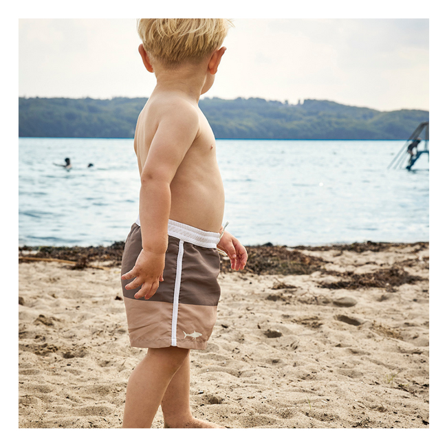 Nuuroo Milo Swim Shorts - Light Brown/Warm Green