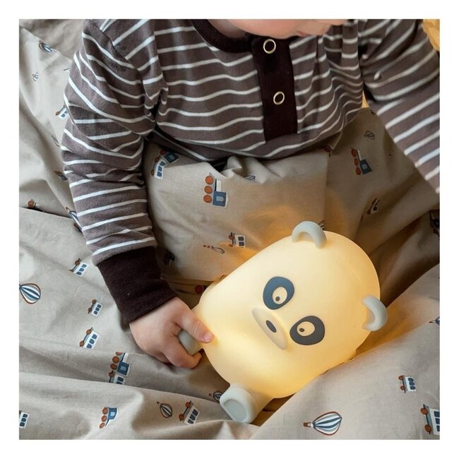 Nuuroo Ella Panda Silicone Lamp - Lunar Rock