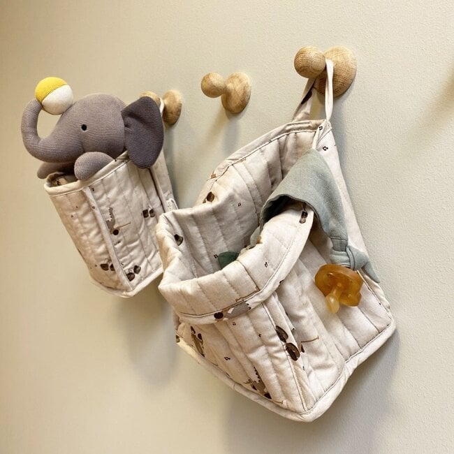 Nuuroo Lumi Quilted Storage Basket Set - Music Dino