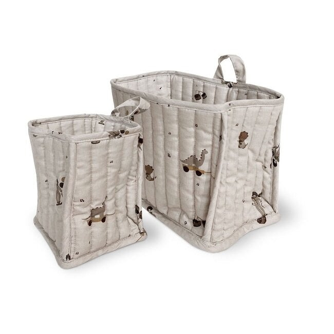 Nuuroo Lumi Quilted Storage Basket Set - Music Dino