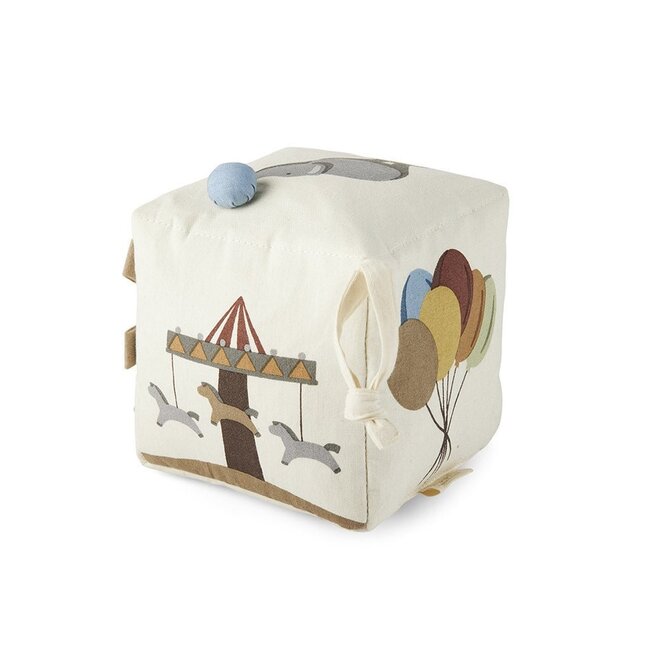 Nuuroo Jasmin Stoff-Aktivitätswürfel - Cream - Circus