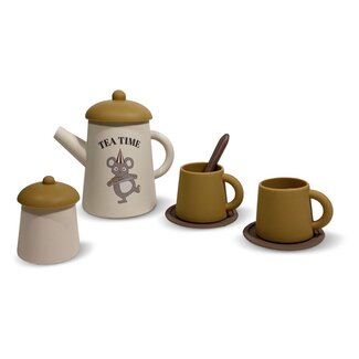 Nuuroo Sia Silicone Tea Set - 9-Piece - Cream Mix
