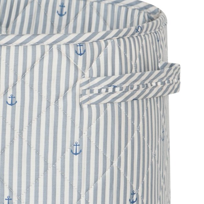 Nuuroo Moe gesteppter Aufbewahrungskorb - Groß - Stripe-Anchor