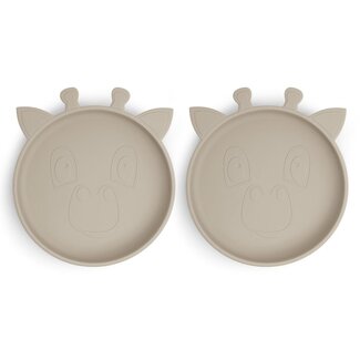 Nuuroo Akila siliconen bord 2-pack Giraf
