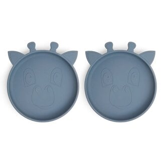 Nuuroo Akila siliconen bord 2-pack Giraf