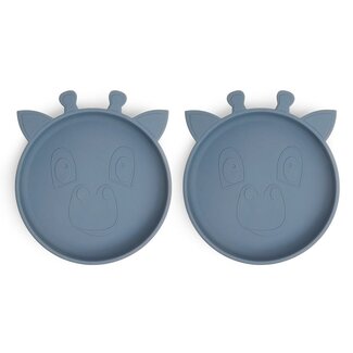 Nuuroo Akila Silikonteller - 2er-Set - Giraffe - Bering Sea