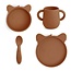 Lykke siliconen dinerset 4-pack Koala