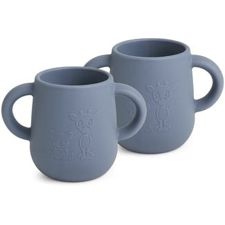 Nuuroo Abiola Silicone Cups with Handles - 2-Pack - Bering Sea