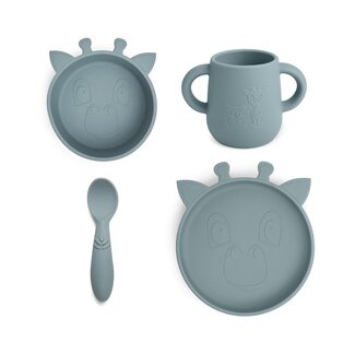 Nuuroo Lykke siliconen dinerset 4-pack Giraffe