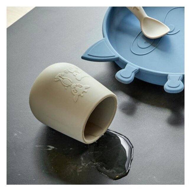 Nuuroo Abel Silicone Cups - 2-Pack - Cobblestone