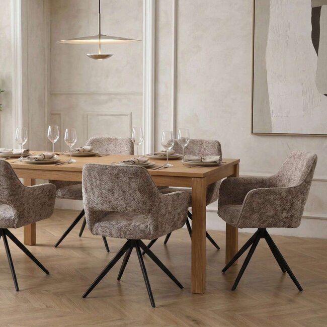 Eetkamerstoel Julia (set van 2) 180° draaibaar