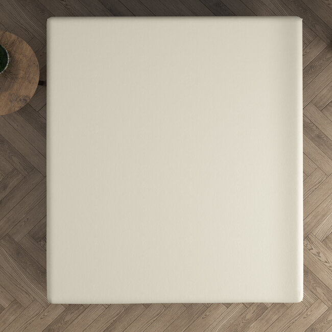 Dubbeljersey 220 gr. Topperhoeslaken crème 190/200 x 220/230