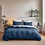 Omkeerbaar marineblauw/wit 140 x 220