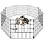 Puppyren - Opvouwbaar - met Deur - 8 Panelen 60x60 cm - 480 cm omtrek