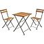 Bistroset - teaklook - inklapbaar - metaal - hout