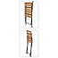 Bistroset - teaklook - inklapbaar - metaal - hout