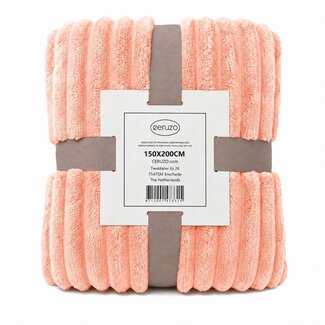 Ceruzo Fleece blanket - 150x200 cm - peach
