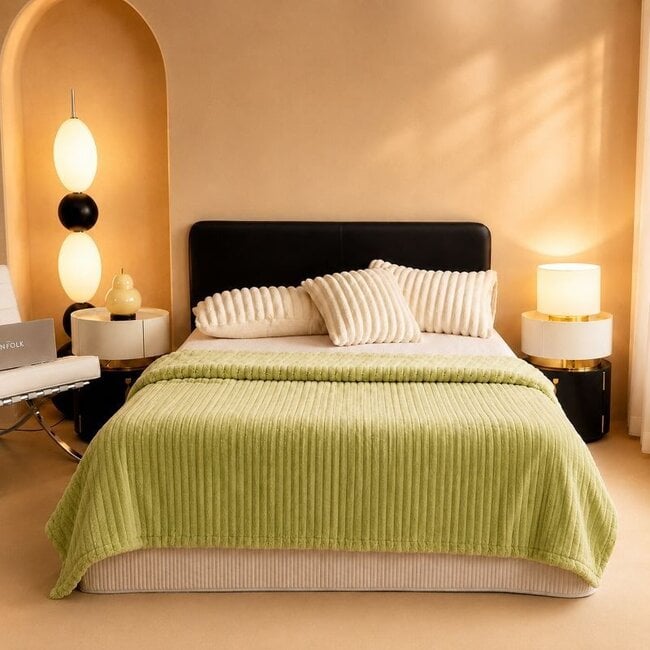 Fleece deken - 150x200 cm - groen