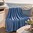 Fleece deken - 150x200 cm - denim blauw
