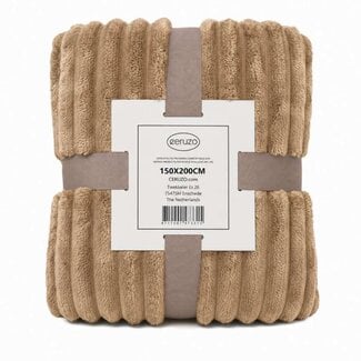 Ceruzo Fleece deken - 150x200 cm - camel