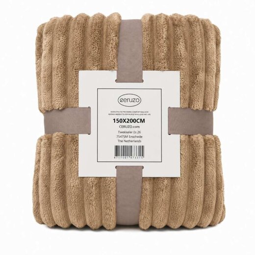 Ceruzo Fleece blanket - 150x200 cm - camel