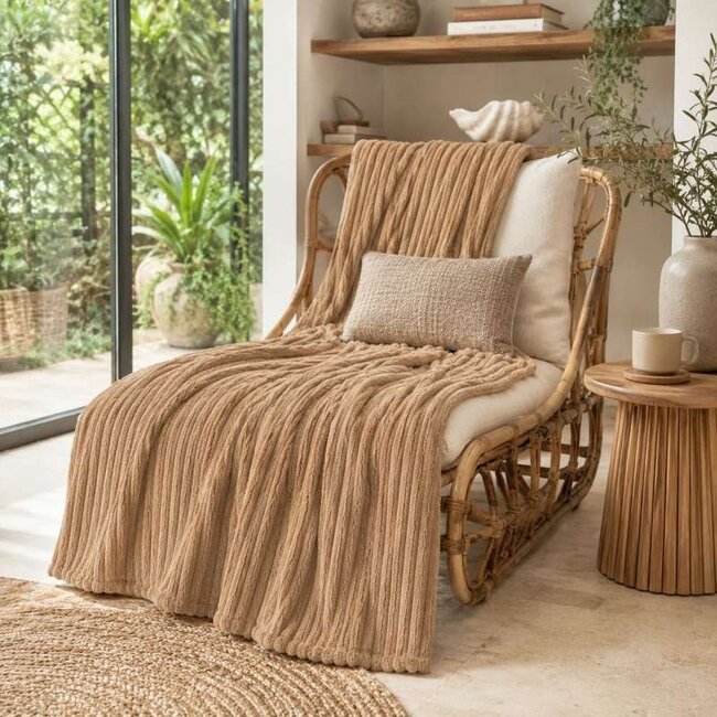 Fleece deken - 150x200 cm - camel