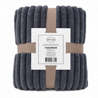 Ceruzo Fleece deken - 150x200 cm - antraciet
