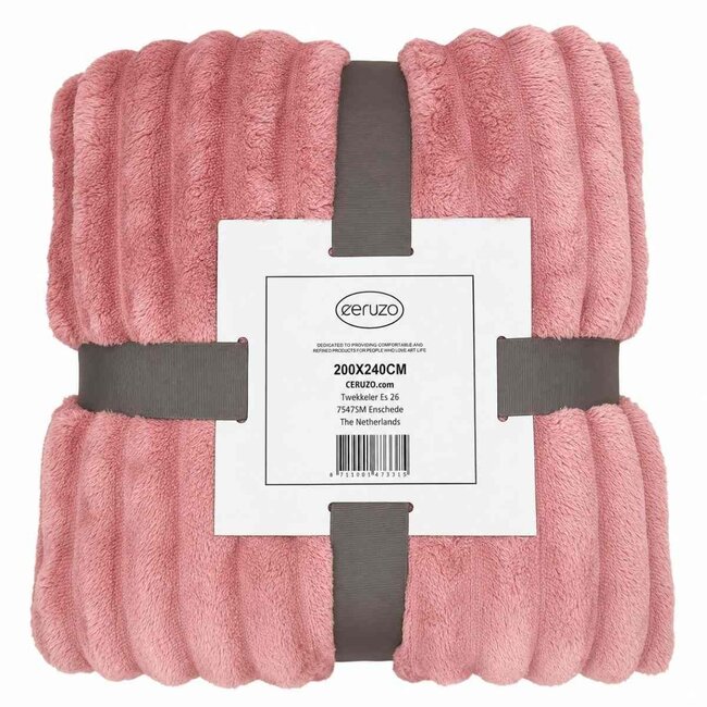Fleece deken - 200x240 cm - roze