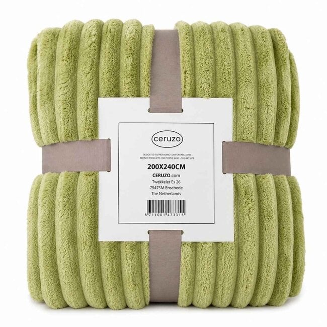 Fleece deken - 200x240 cm - groen
