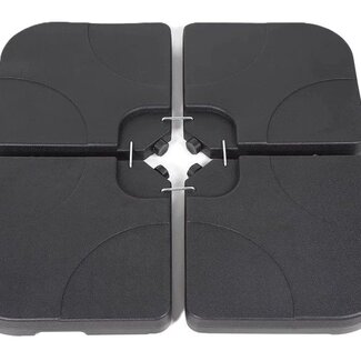 Ceruzo Sonnenschirmgewichte für Kreuzfuß - 4 Platten - Befüllbar bis 80 kg