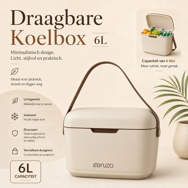 Koelbox 6 Liter - Trendy Taupe