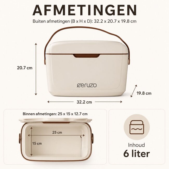 Koelbox 6 Liter - Trendy Taupe