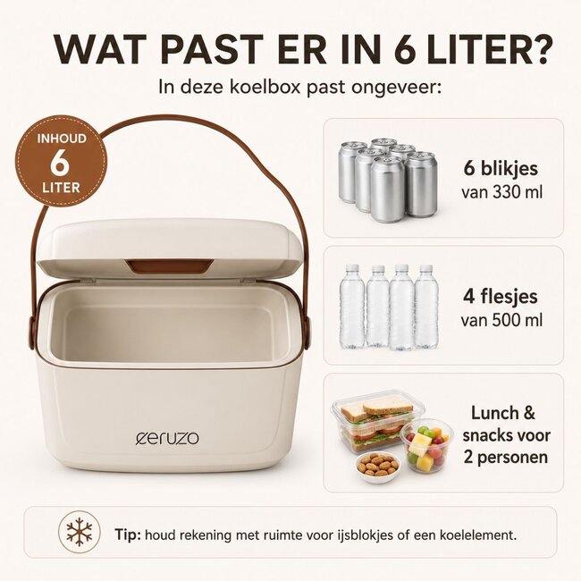 Koelbox 6 Liter - Trendy Taupe