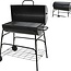 Verrijdbare Houtskoolbarbecue - Cilinder - 77 x H100cm