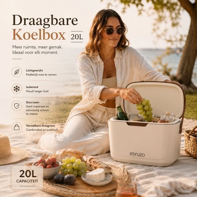 Koelbox 20 Liter - Trendy Taupe
