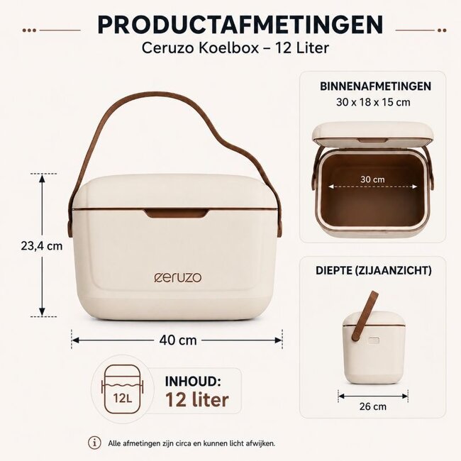 Koelbox 12 Liter - Trendy Taupe