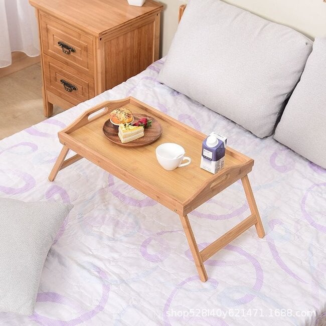 Ontbijt Dienblad - Bamboe Bedtafel - inklapbaar - 50x30 cm
