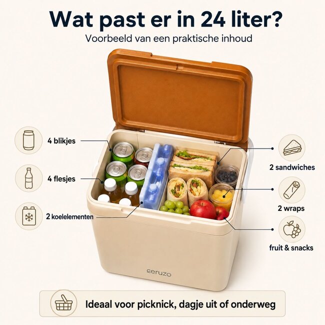Koelbox 24 Liter - Taupe