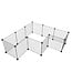 Ceruzo Modulares Freilaufgehege für Kleintiere - 105 × 105 cm