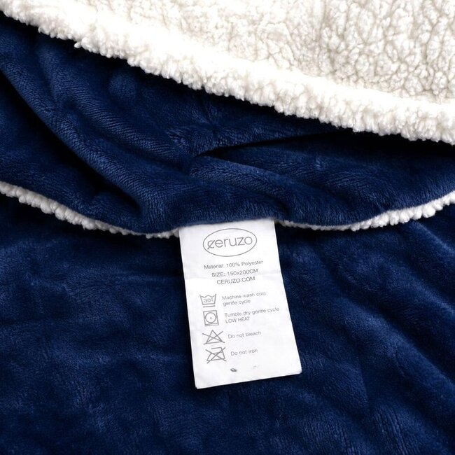 Sherpa Fleece Deken - 150x200 cm - Blauw