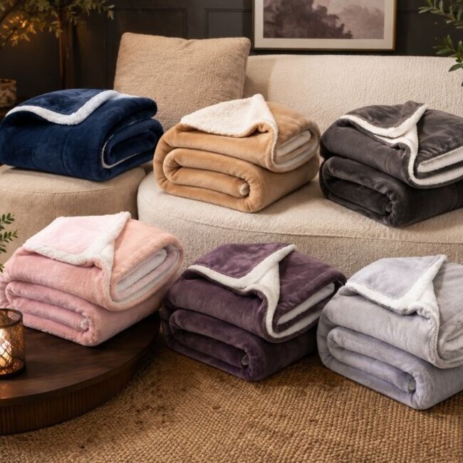 Sherpa Fleece Deken - 150x200 cm - Beige