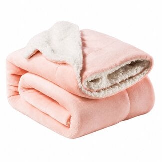 Ceruzo Sherpa Fleece Deken - 150x200 cm - Roze